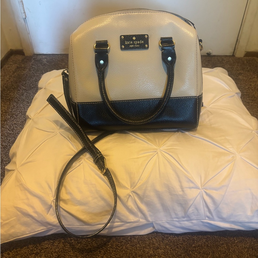 Kate Spade Two-Tone Black and Cream Satchel